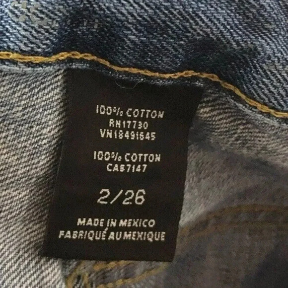 Mossimo Light Blue Wash Distressed Denim Bermuda Shorts 2 - Picture 3 of 3